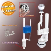 Rezervuar İç Düzenek Otomatik Su Dolum Basmalı İç Takımı Alafranga Tuvalet Klozet Sifon Çift Basma - 1