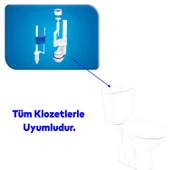 Rezervuar İç Düzenek Otomatik Su Dolum Basmalı İç Takımı Alafranga Tuvalet Klozet Sifon Çift Basma - 4
