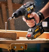 CAT DX12SET 18Volt/2.0Ah Li-ion Çift Akülü Kömürsüz Profesyonel Darbeli Matkap+DA01903 201 Parça Delme/Vidalama Uç Seti - 8