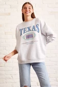 Şardonlu Texas Sweatshirt Gri - 5
