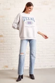 Şardonlu Texas Sweatshirt Gri - 4