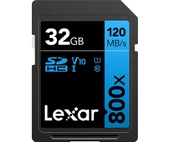 Lexar 32Gb 120Mb/s 800x C10 U1 V10 UHS-1 SD Hafıza Kartı - 1