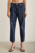Yüksel Bel Mom Jean Lacivert - 5