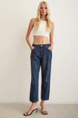 Yüksel Bel Mom Jean Lacivert - 2