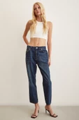 Yüksel Bel Mom Jean Lacivert - 1
