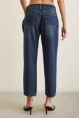 Yüksel Bel Mom Jean Lacivert - 6