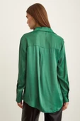 Saten Gömlek Benetton Yeşili thumbnail 2