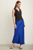 Verev Saten Etek Lacivert - 1