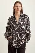 Bürümcük Kabartma Desenli Gömlek Siyah thumbnail 1