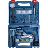 Bosch Gsb 600 Darbeli Matkap + 100 Parça Aksesuar - 06011A0321 - 1