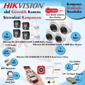 Hikvision Smart Hybrid Light AHD 8 Adet 2 Mp Güvenlik Kamera Seti - 1