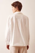 Pamuklu Klasik Gömlek Ekru thumbnail 6