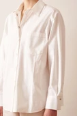 Pamuklu Klasik Gömlek Ekru thumbnail 5