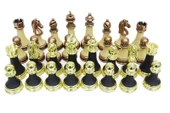Satranç Taşı Zamak Polyester Krem Siyah - 2