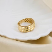 Modern Tasarım 14 Ayar Sarı Altın Yüzük thumbnail 5