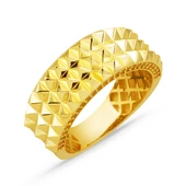 Modern Tasarım 14 Ayar Sarı Altın Yüzük thumbnail 1