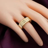 Modern Tasarım 14 Ayar Sarı Altın Yüzük thumbnail 2