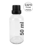 Digithome 132’li 50 Ml Siyah Kilit Kapaklı Söz Nişan Hediyelik Kolonya Koku Süs Cam Şişesi C1-1-149 - 1
