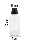 Digithome 132’li 50 Ml Siyah Kilit Kapaklı Söz Nişan Hediyelik Kolonya Koku Süs Cam Şişesi C1-1-149 - 2