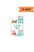 Optimeal Super Premium Sensitive Digestion Kuzu Etli ve Hindi Filetolu Tahılsız Yetişkin Kedi Yaş Maması 85 Gr X 12 - 1