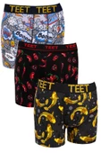 TEET Erkek Boxer Pamuklu Desenli Premium 9'lu Set - 7