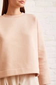 Bisiklet Yaka Oversize Sweatshirt Somon - 2