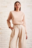 Bisiklet Yaka Oversize Sweatshirt Somon - 4