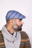 erkek kasket şapkası-9991-kare_mavi - 2