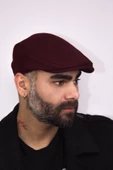 erkek kasket şapkası-9992-bordo - 1