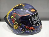 KASK MTS PRO 801 ZOMBİ GÜNEŞ GÖZLÜKLÜ ORANGE/BLUE thumbnail 3