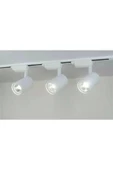 Led 3 Adet 30 w Led Ray Spot Vitrin Mağaza Armatürü 1m Raylı Beyaz Kasa Gün Işığı Işıklı Spot - 1