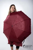 Marlux Bordo  Gizli Çiçek Desenli Tam Otomatik Kadın Şemsiye M21MAR5246LR002 thumbnail 1