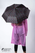 Marlux Siyah Alaca Renkli Puantiyeli Tam Otomatik  Kadın Şemsiye M21MAR710R004 thumbnail 3