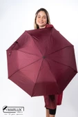 Marlux 8 Telli Otomatik Rüzgara Dayanıklı Kılıflı Şemsiye Bordo MPR2009 thumbnail 1