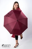 Marlux 8 Telli Manuel Rüzgara Dayanıklı Kılıflı Şemsiye Bordo MPR2003 thumbnail 4