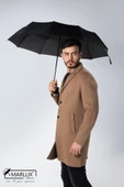 Marlux Siyah Hakiki Deri Baston Saplı Tam Otomatik Premium Lüks  Erkek Şemsiye M21MAR1003MR001 - 5
