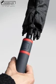 Marlux 8 Fiber Telli Rüzgara Dayanıklı Otomatik Özel Tasarım Protokol Şemsiye Siyah Kırmızı MPR2008 thumbnail 6
