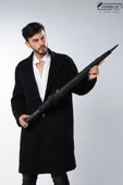 Marlux 8 Fiber Telli Rüzgara Dayanıklı Otomatik Özel Tasarım Protokol Şemsiye Siyah Gri MPR2008 - 5