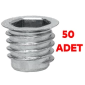 Metal Düz Dişli Dübel Ahşap Dübeli M10 13x15 Diş Çinko Mobilya Bağlantı Ünite Birleştirme (50 ADET) - 6