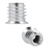 Metal Düz Dişli Dübel Ahşap Dübeli M10 13x15 Diş Çinko Mobilya Bağlantı Ünite Birleştirme (50 ADET) - 5