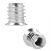Metal Düz Dişli Dübel Ahşap Dübeli M8 10x15 Diş Çinko Mobilya Bağlantı Ünite Birleştirme (50 ADET) - 2