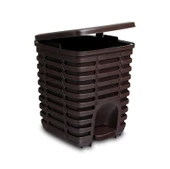 Primanova Palm Pedallı Çöp Kovası 9 Lt Kahve Rengi - 2