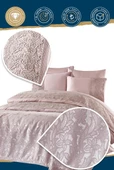 Nazik Home Blenda Dantelli Nevresim Takımı ve Pike 7 Parça Seti Pudra Çift Kişilik thumbnail 4