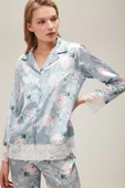 Nazik Home Liva Dantelli Pijama Takımı Açık Mavi S - 5