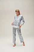 Nazik Home Liva Dantelli Pijama Takımı Açık Mavi L - 7
