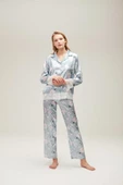 Nazik Home Liva Dantelli Pijama Takımı Açık Mavi L - 8