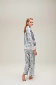 Nazik Home Liva Dantelli Pijama Takımı Açık Mavi L - 9