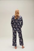 Nazik Home Mia Düğmeli Pijama Takımı Lacivert L - 8