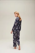 Nazik Home Mia Düğmeli Pijama Takımı Lacivert L - 7