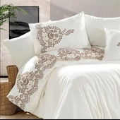 Nazik Home Monza Pamuk Saten Nevresim Takımı Pudra Çift Kişilik - 1
